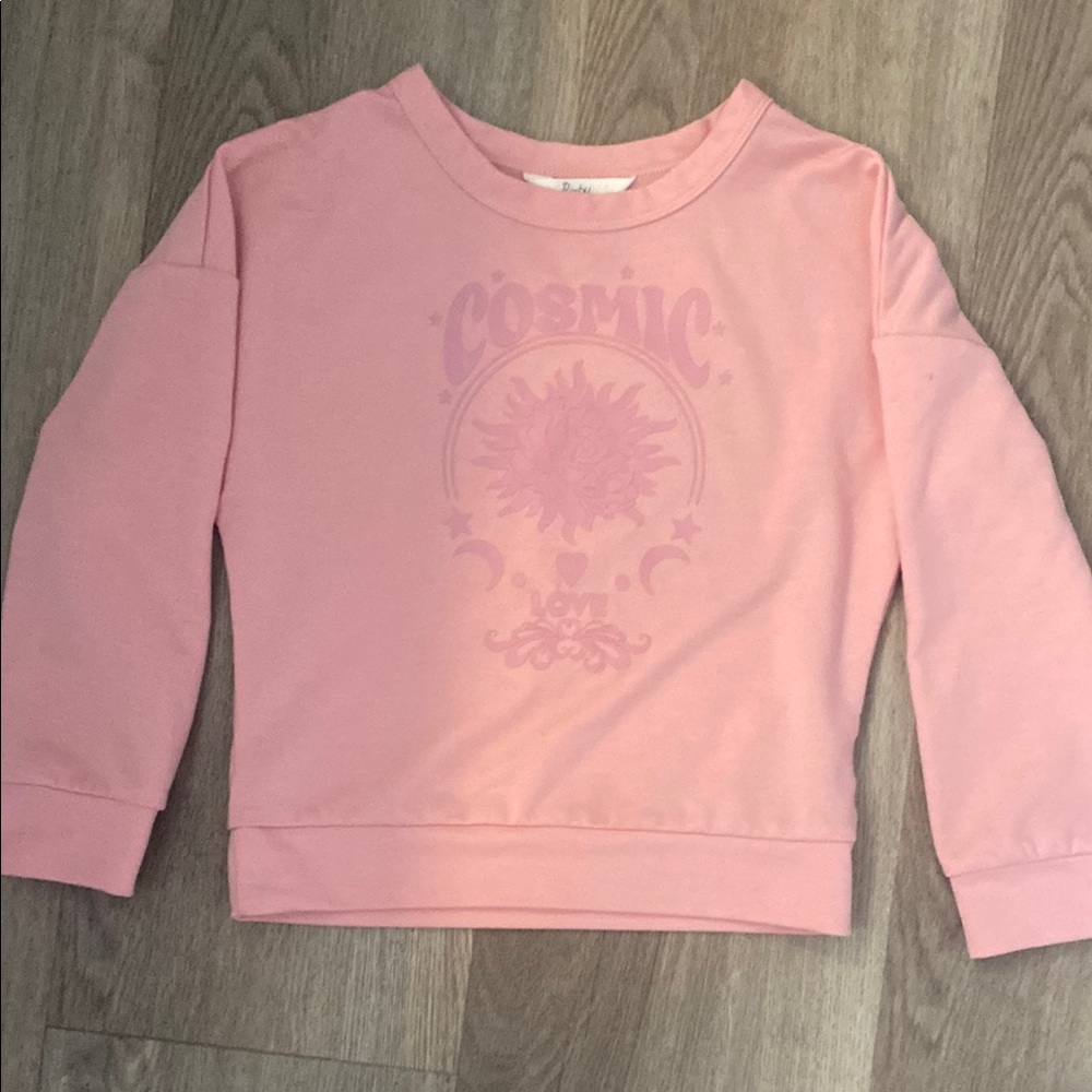 Casual Pink Pullover Sweatshirt